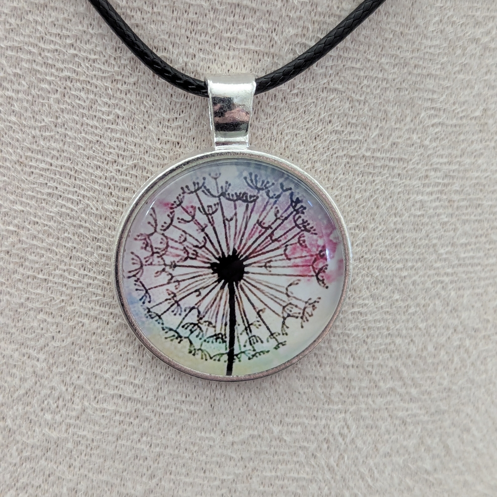 Elegant Dandelion Pendant Necklace